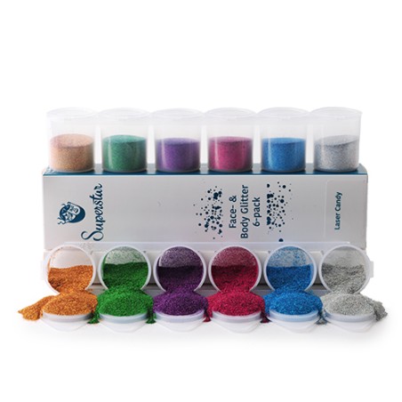 Cosmetische Glitters 6-pack - Laser