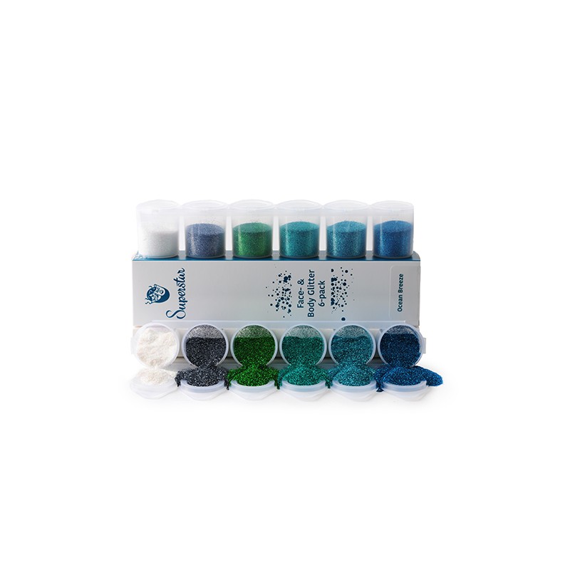 Cosmetic Glitters 6-pack - Ocean