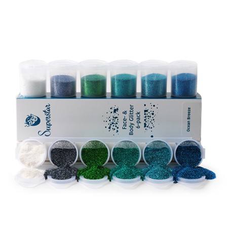 Cosmetic Glitters 6-pack - Ocean