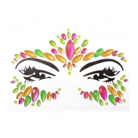Face Jewels Neon Glow - Multi Color A