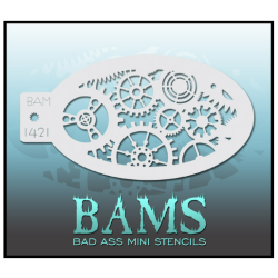 Schmink & Facepaint | Schmink sjabloon | BAM1421 | Steampunk Tandwielen