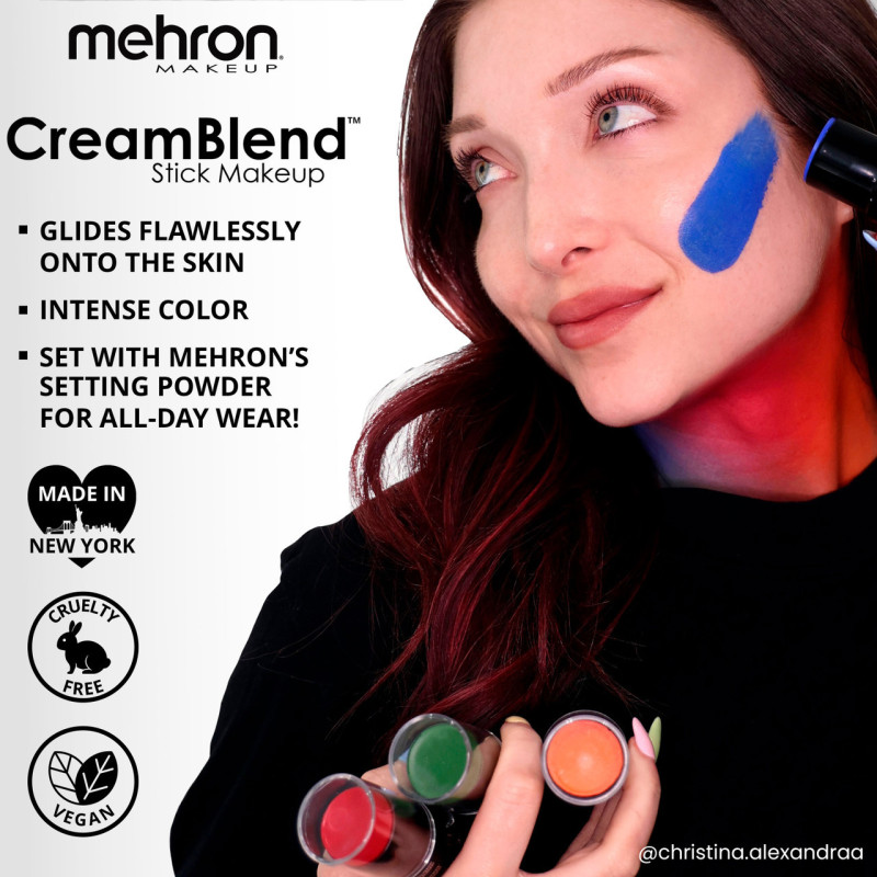 Mehron CreamBlend Stick | Hooggepigmenteerde crèmemake-up | Direct uit voorraad leverbaar