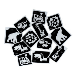 Superstar Glittertattoo Set CUTE | 12 schattige sjablonen