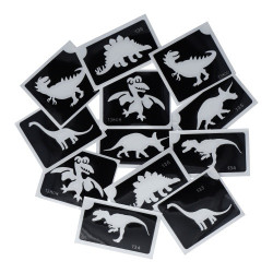 Superstar Glittertattoo Set DINO | 12 leuke sjablonen