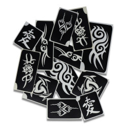 Superstar Glittertattoo Set TRIBAL | 12 stoere sjablonen