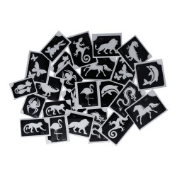 Superstar Glittertattoo Set ANIMAL XL | 24 schattig sjablonen