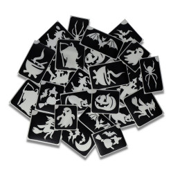 Superstar Glittertattoo Set HALLOWEEN| 24 schattig sjablonen