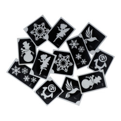 Superstar Glittertattoo Set WINTER | 12 ijsachtige sjablonen