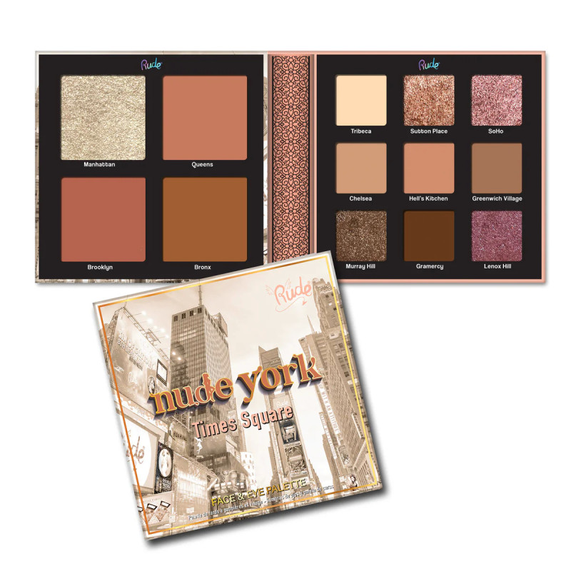 Rude Cosmetics Nude York Palette – Oog & Gezicht in Eén