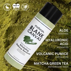 Een effectieve maar zachte make-upverwijderende scrub met een krachtige mix van vulkanisch puimsteen en groene theebladeren !