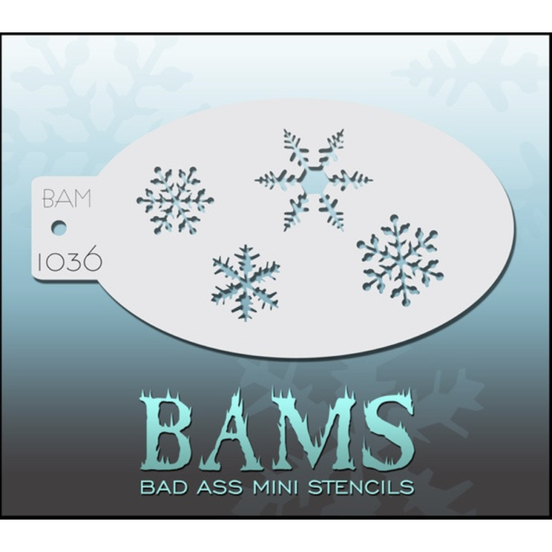 Schmink & Facepaint | Schmink sjabloon | BAM1036 | Sneeuwvlokken