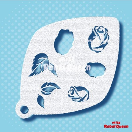 Schmink sjabloon | Stencil |MRQ Stencils |Oh Rose Medium Facepaint Stencil