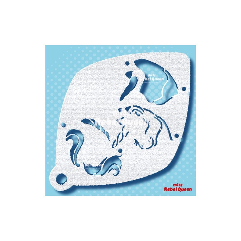 Schmink sjabloon | Stencil |MRQ Stencils |Schminksjabloon Unique the Unicorn 3staps