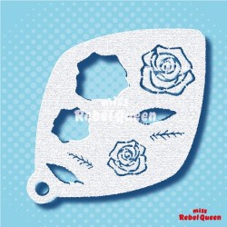 Schmink sjabloon | Stencil |MRQ Stencils |Oh Rose Medium Facepaint Stencil