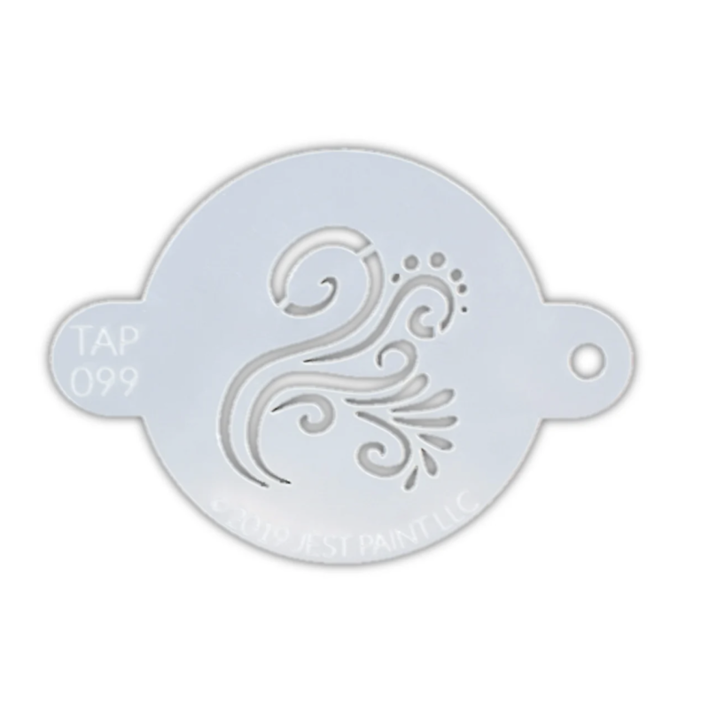 TAP Schmink Stencil | Face Painting & Airbrush Sjabloon | TAP Schminksjabloon |  - Swirl Detail 099