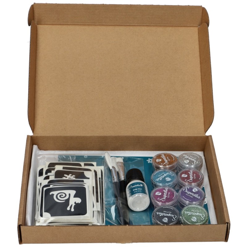Glittertattoo Set Big Party | Complete glittertattoo set
