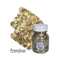 Pixie Paint Glittergel | Lucky Star Gold 30 gr | Voor huid & haar | uit voorraad leverbaar