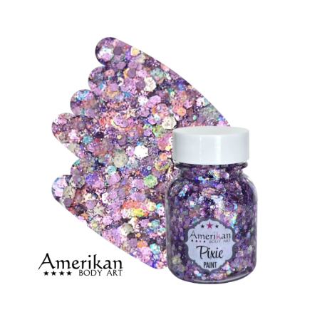 Pixie Paint Glittergel | Purple Rain 30gr. | Voor huid & haar | uit voorraad leverbaar