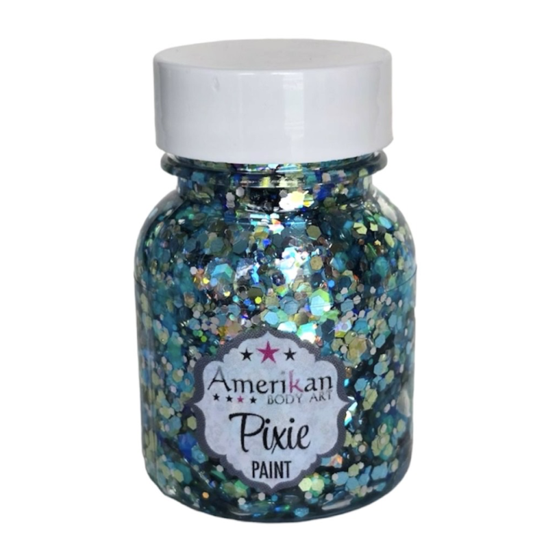 Pixie Paint Glittergel | Splash Blue 30gr. | Voor huid & haar | uit voorraad leverbaar