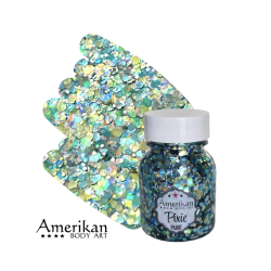 Pixie Paint Glittergel | Splash Blue 30gr. | Voor huid & haar | uit voorraad leverbaar