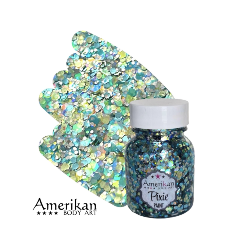 Pixie Paint Glittergel | Splash Blue 30gr. | Voor huid & haar | uit voorraad leverbaar