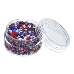 Superstar Cosmetische Glitter | Chunky Glitter Cream | Red White Blue  10ml