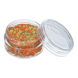 Superstar Cosmetische Glitter | Chunky Glitter Cream | Orange Green Kruikenstad 10ml