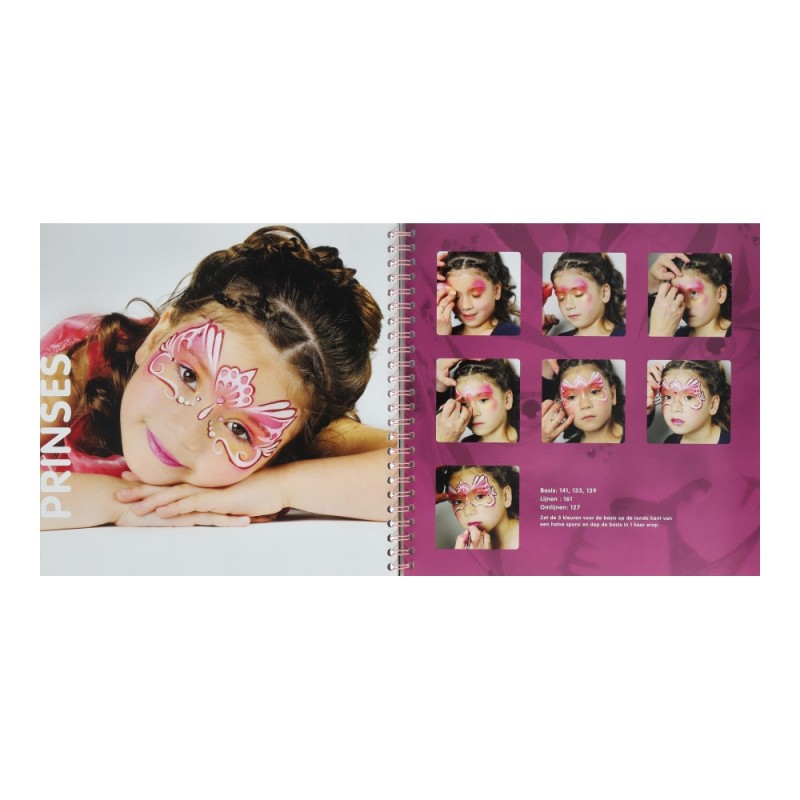 Allerlei soorten technieken zijn te vinden in onze schminkboeken!