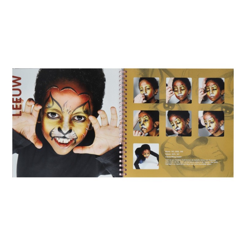 Allerlei soorten technieken zijn te vinden in onze schminkboeken!