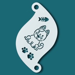Schminksjabloon voor details | Superstar Facepaint  Stencil - Cute Cat  SJ-77050